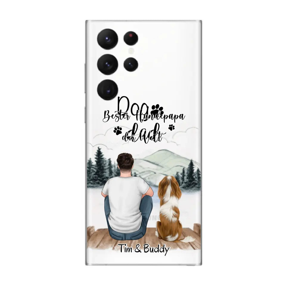 Herrchen/Frauchen mit Haustier (Hund/Katze)Handyhülle