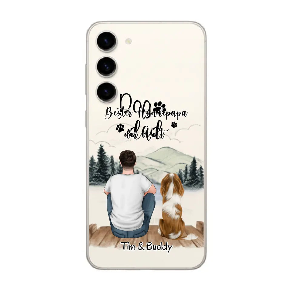Herrchen/Frauchen mit Haustier (Hund/Katze)Handyhülle