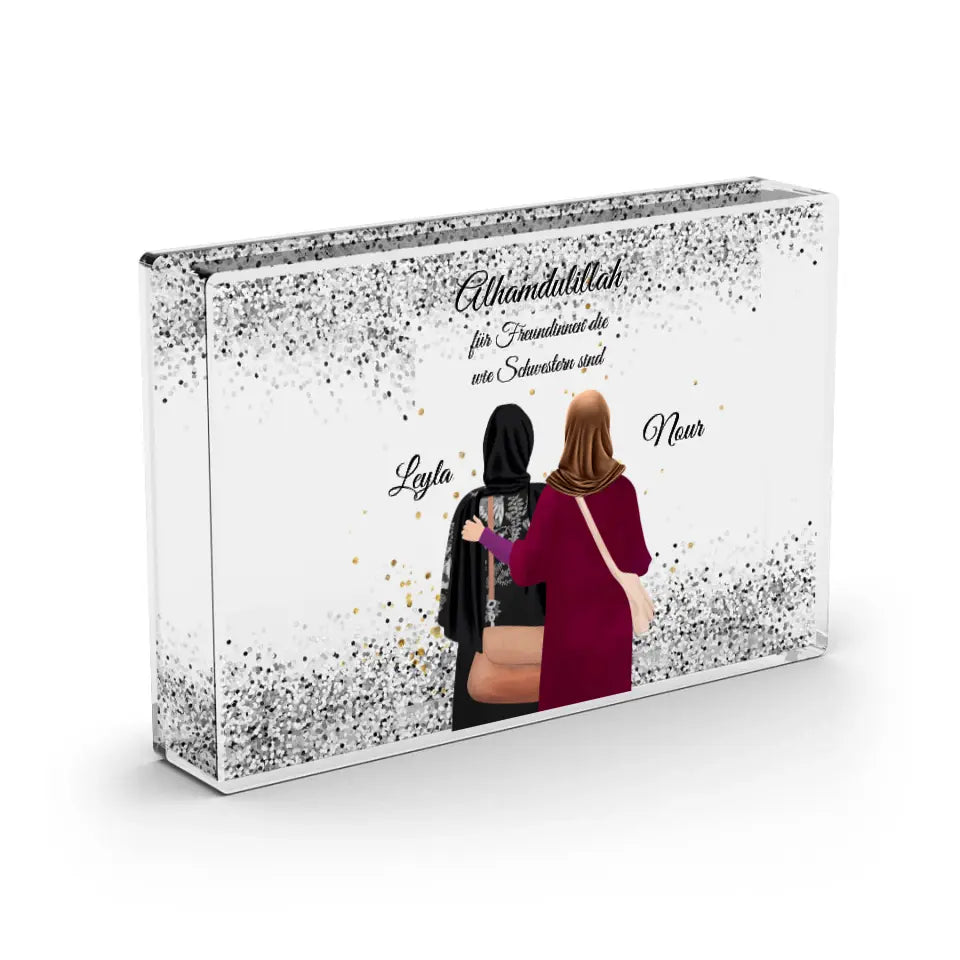 Hijab Besties - Schneekugel Silber Glitzer
