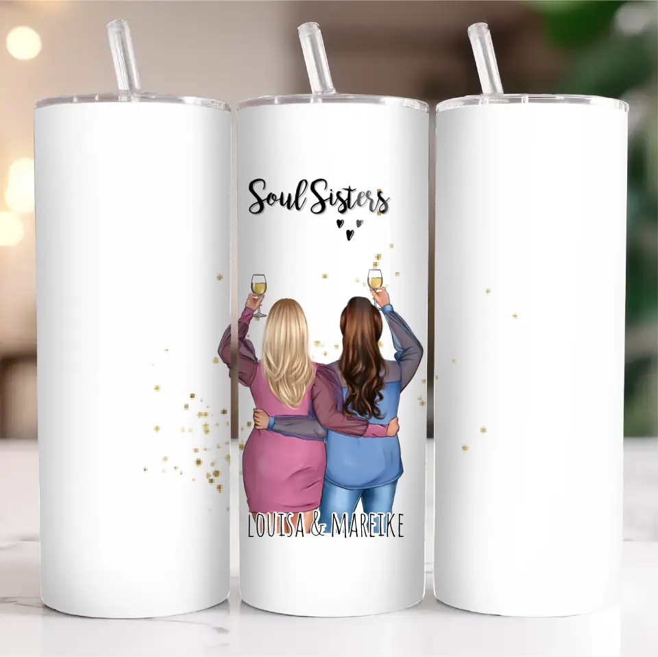 Plus size 2-3 Freundinnen Tasse / Thermobecher