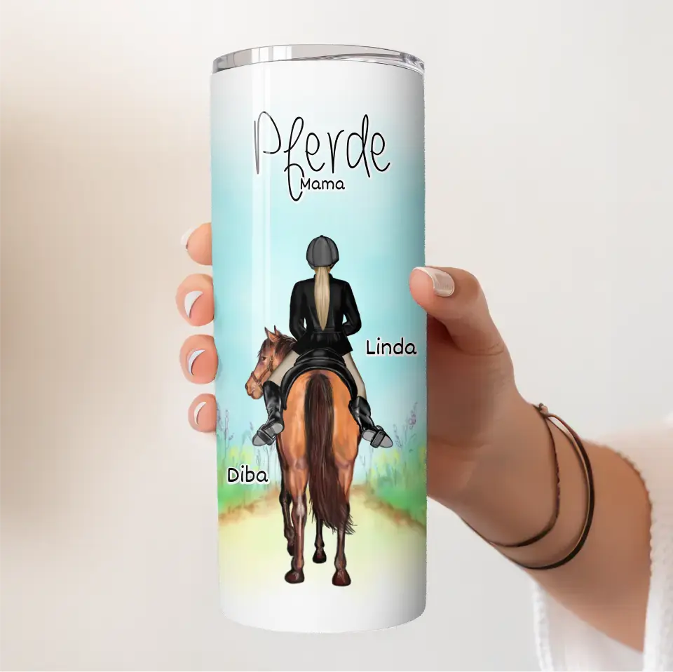 Pferde Tasse / Thermobecher Personalisiert - 1-2 Freundinnen