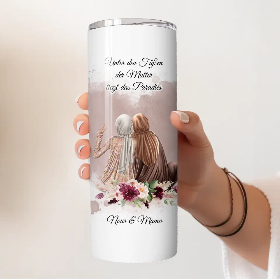 Muslim Mama & 1-3 Töchter Tasse / Thermobecher