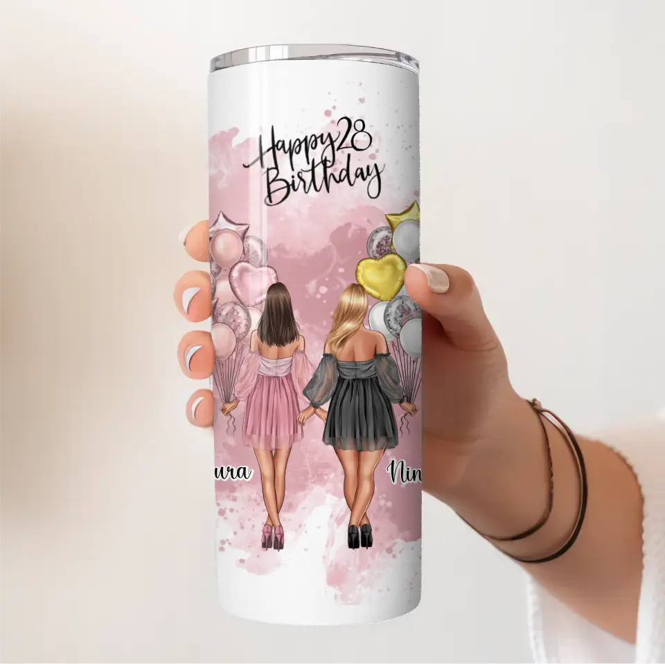 Birthday Freundinnen Personalisiert Tasse / Thermobecher