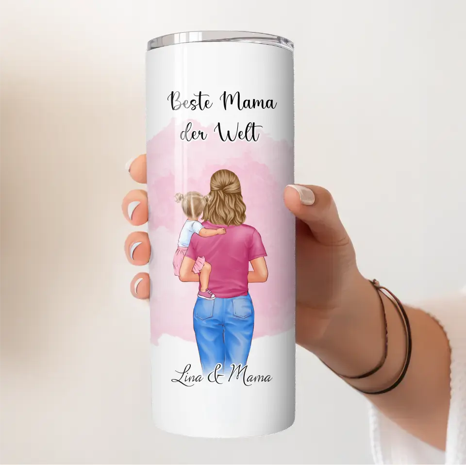 Mama mit 1 oder 2 Babys Tasse / Thermobecher