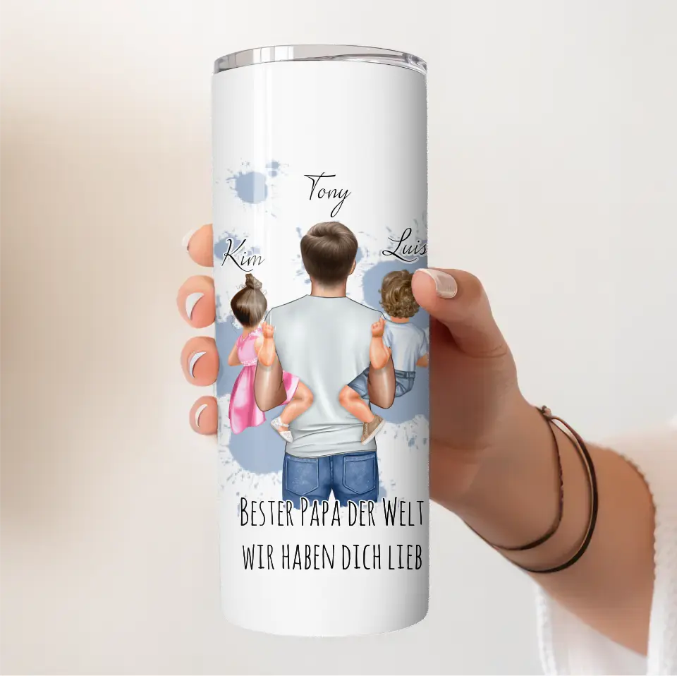 Papa & Tochter/Sohn Tasse / Thermobecher