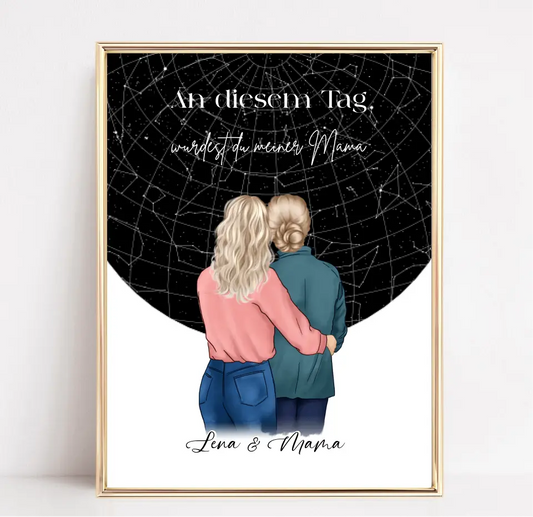 Mutter & Tochter mit Sternenkarte