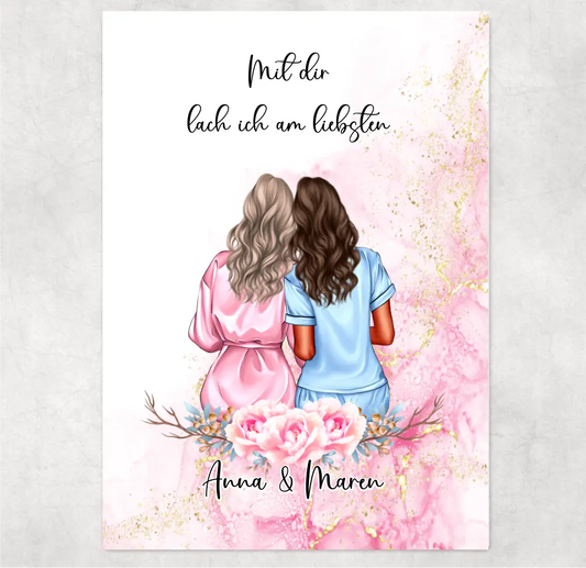 Freundin Puzzle Geschenk