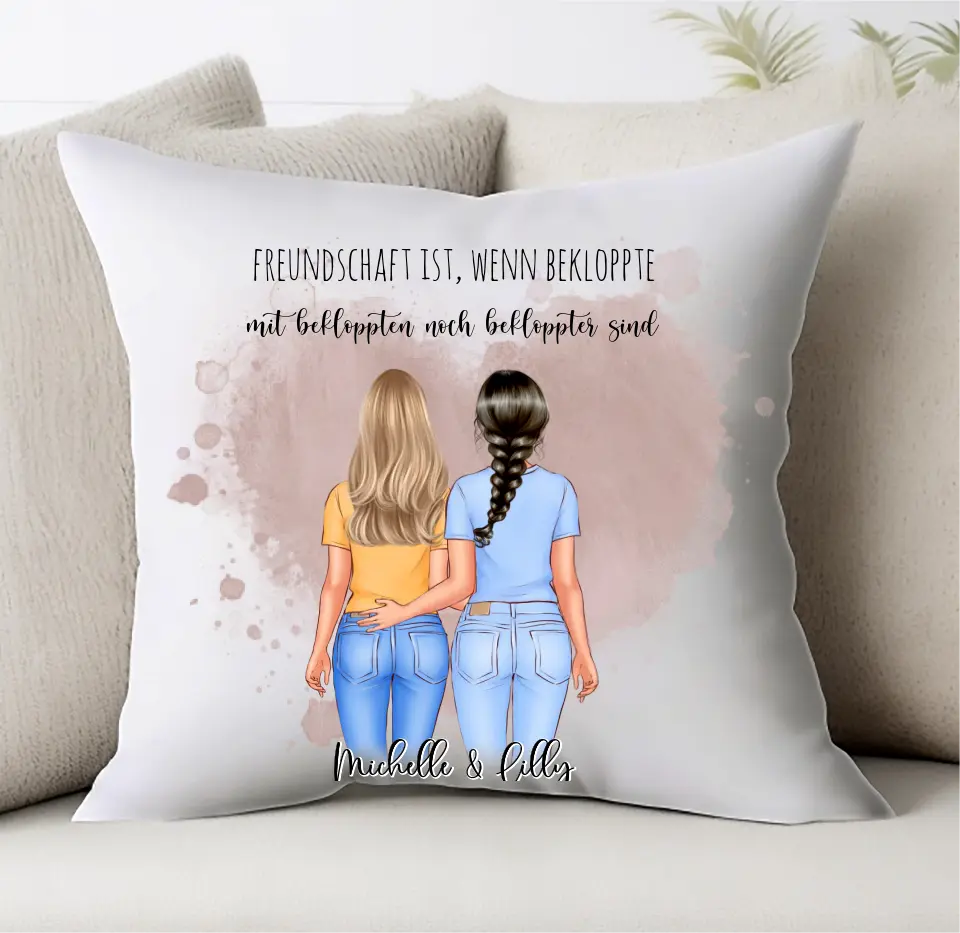 2-3 Freundinnen Kissen Personalisiert