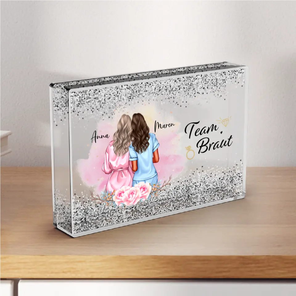Bride to be - Schneekugel Silber Glitzer