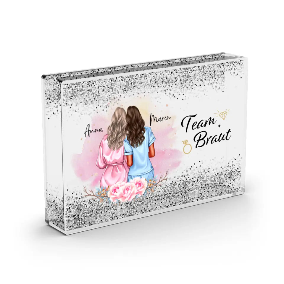 Bride to be - Schneekugel Silber Glitzer