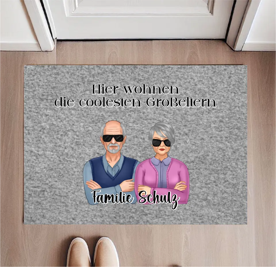 Personalisierte Fußmatte Großeltern