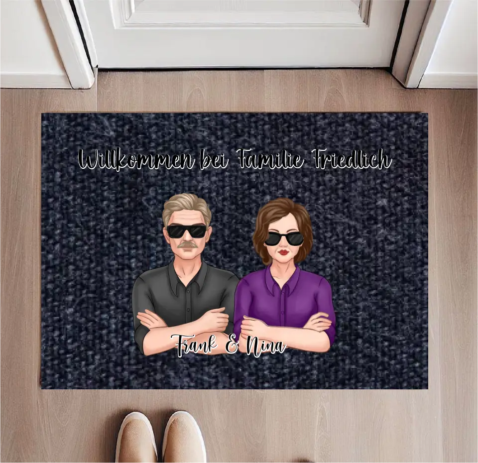 Personalisierte Fußmatte Paar