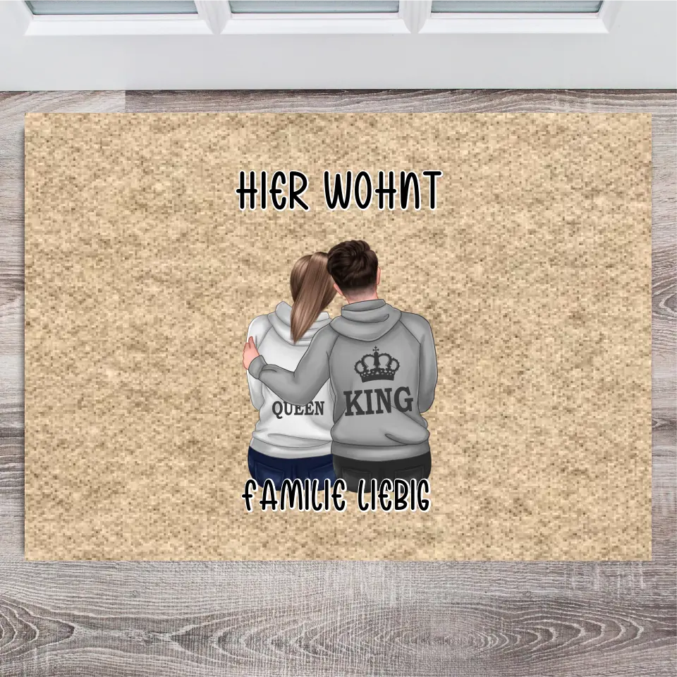 Personalisierte Fußmatte Paar