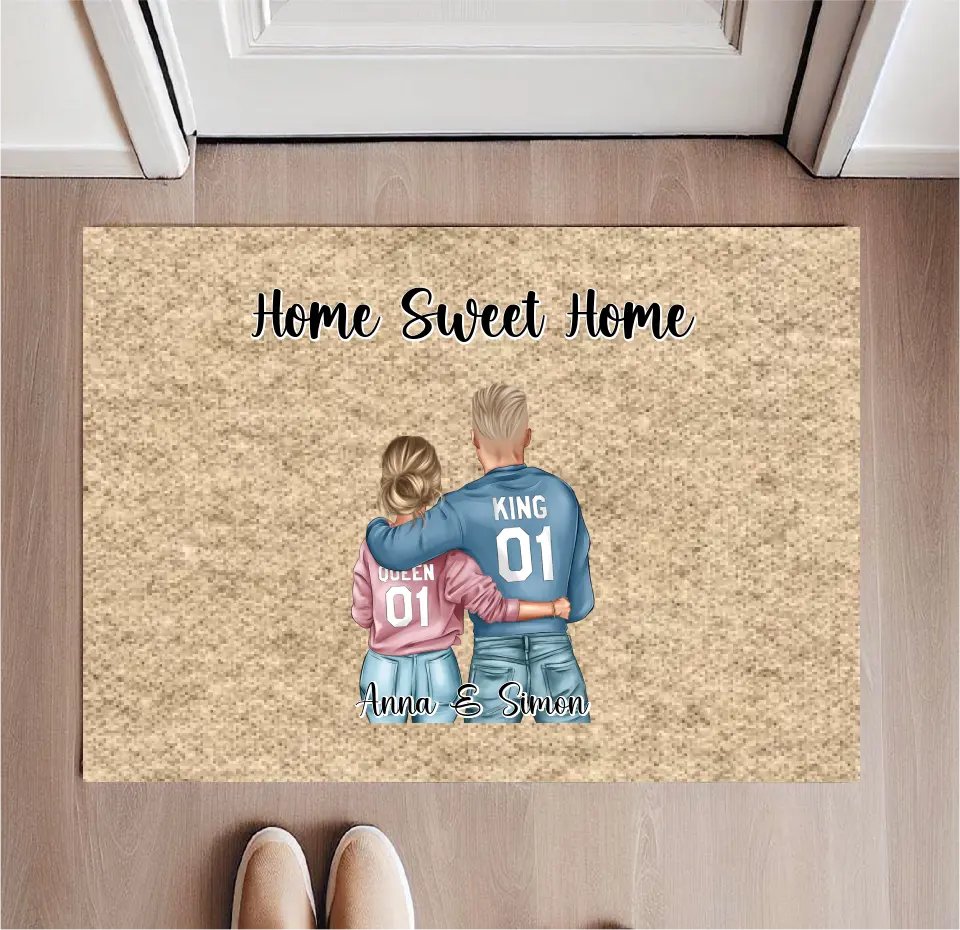 Personalisierte Fußmatte Paar