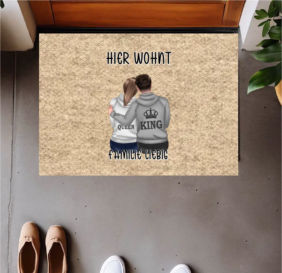 Personalisierte Fußmatte Paar
