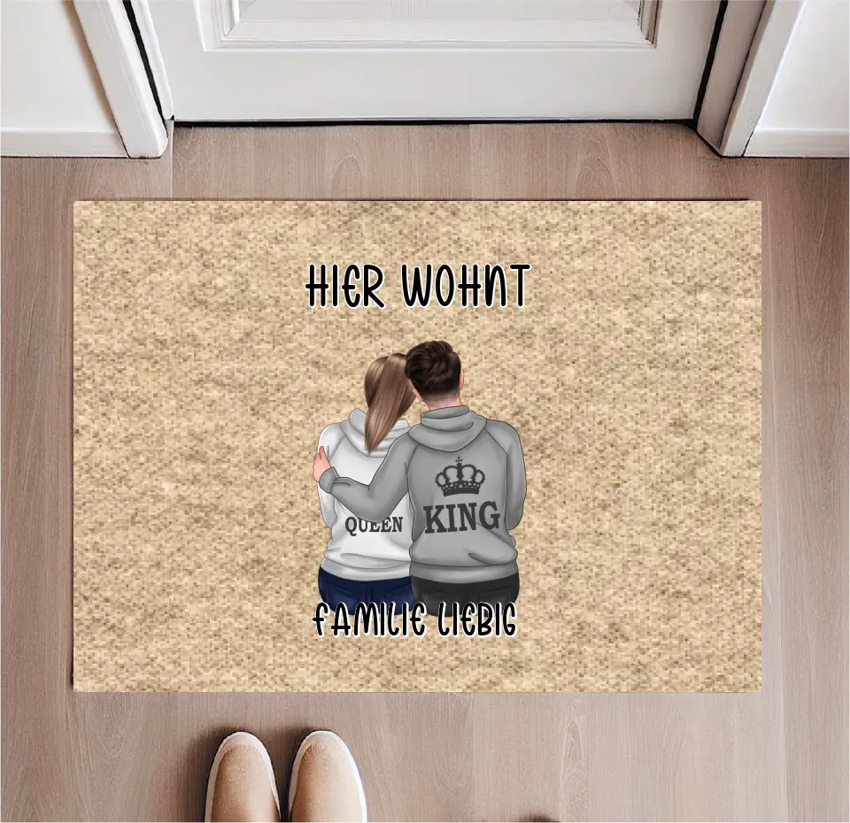 Personalisierte Fußmatte Paar