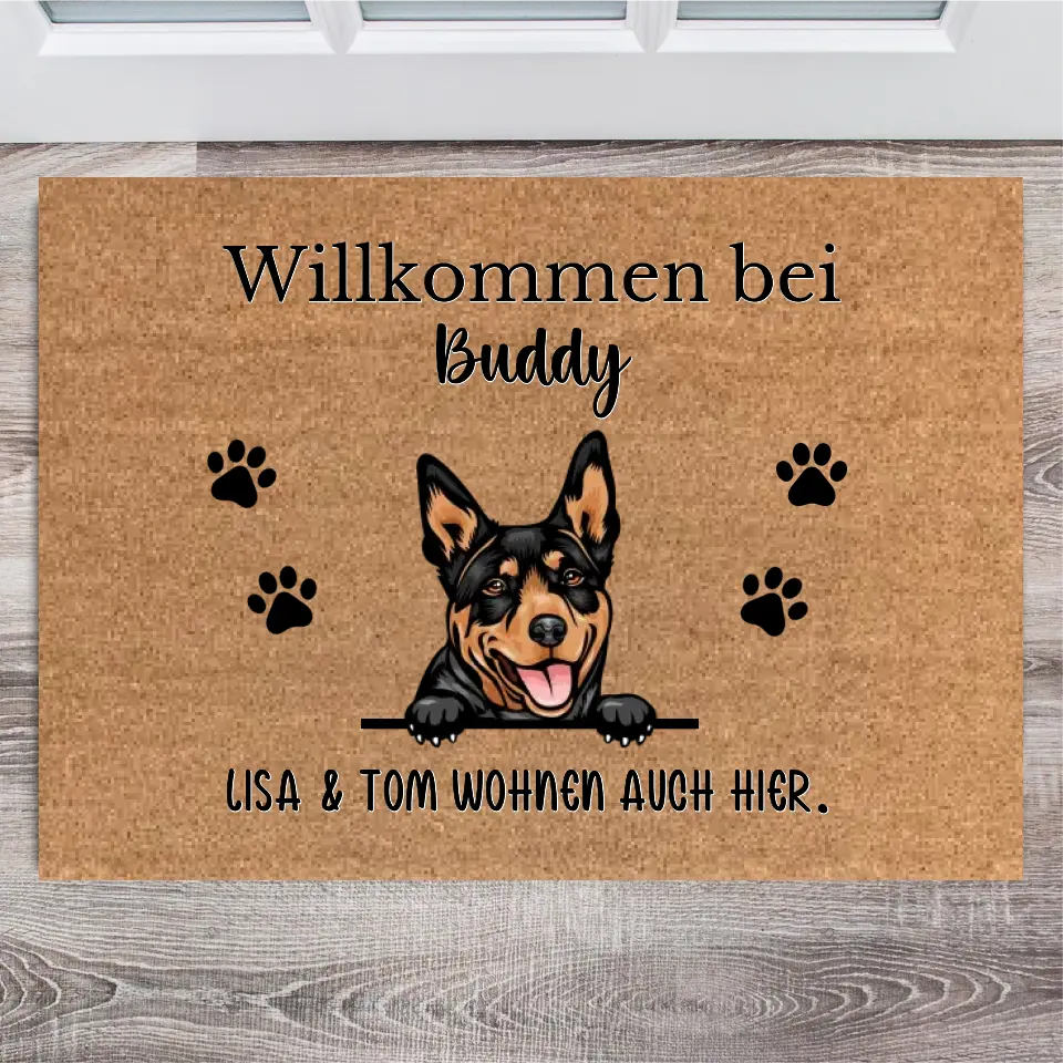 Personalisierte Fußmatte 1-5 Hunde & Katzen