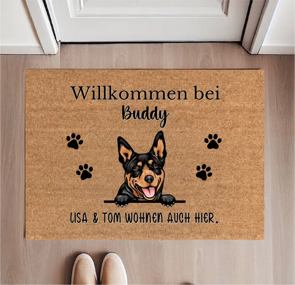 Personalisierte Fußmatte 1-5 Hunde & Katzen