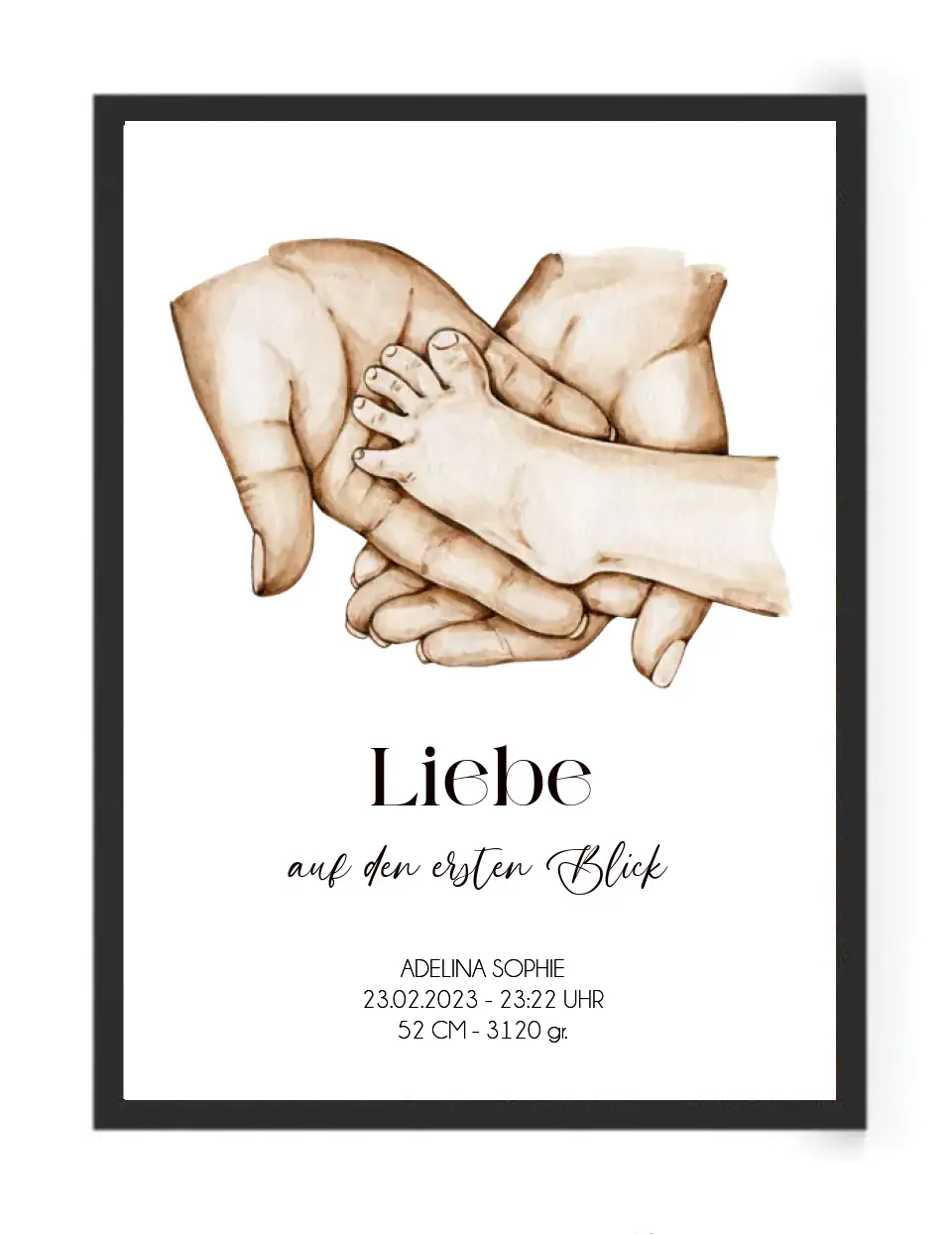 Neugeborenes mit Eltern - Poster