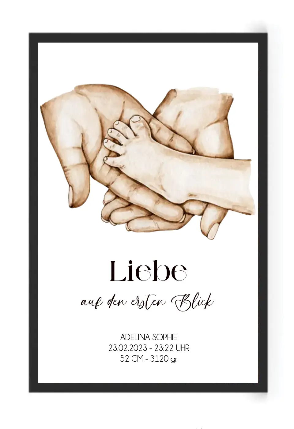 Neugeborenes mit Eltern - Poster