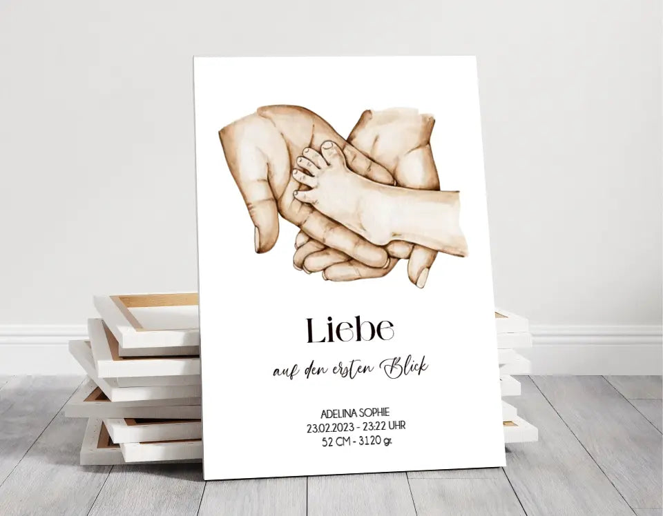 Neugeborenes mit Eltern - Poster