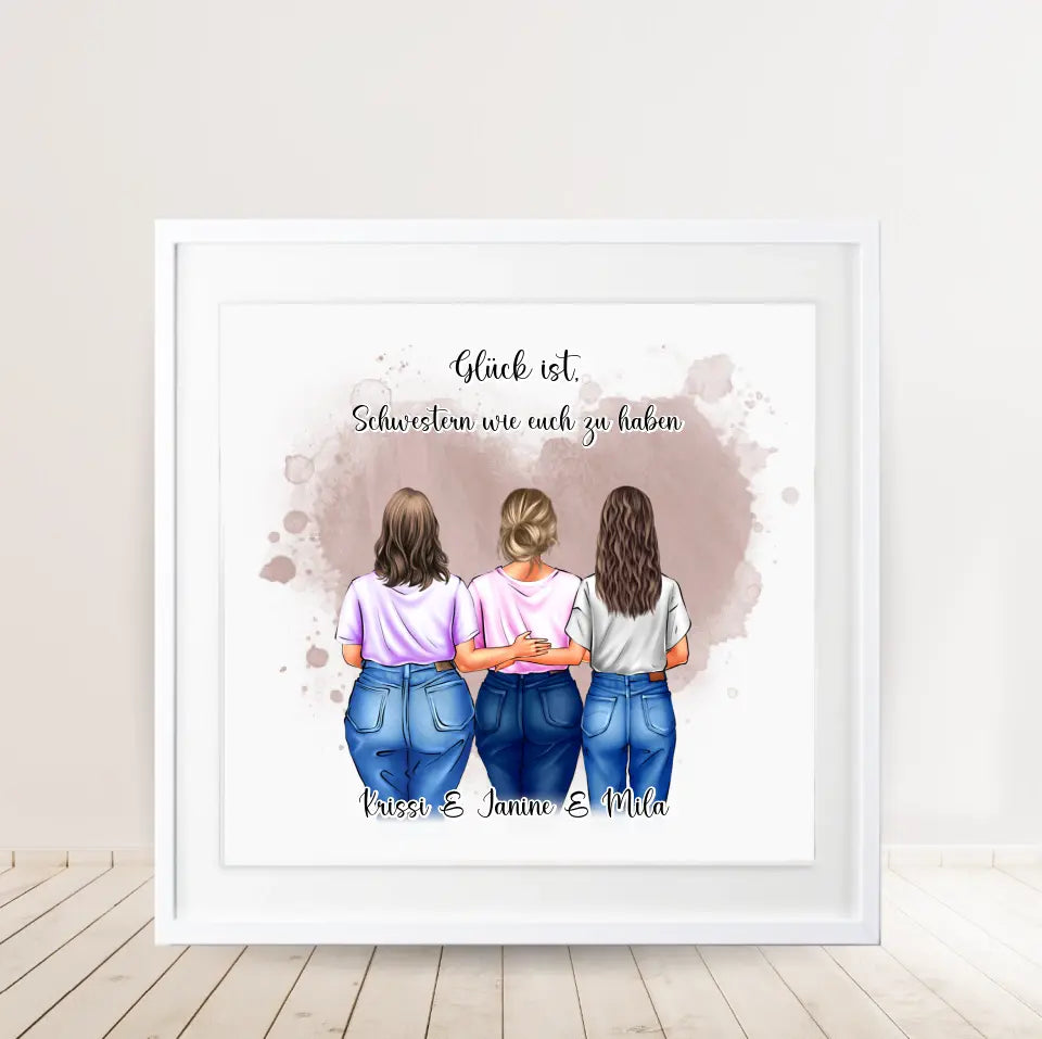 Freundinnen Poster Personalisiert