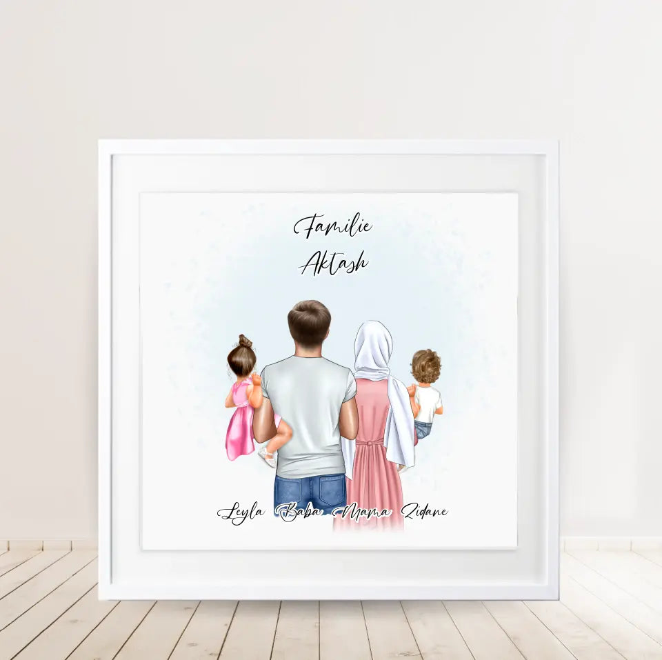 Familie mit 1-2 Kindern Poster