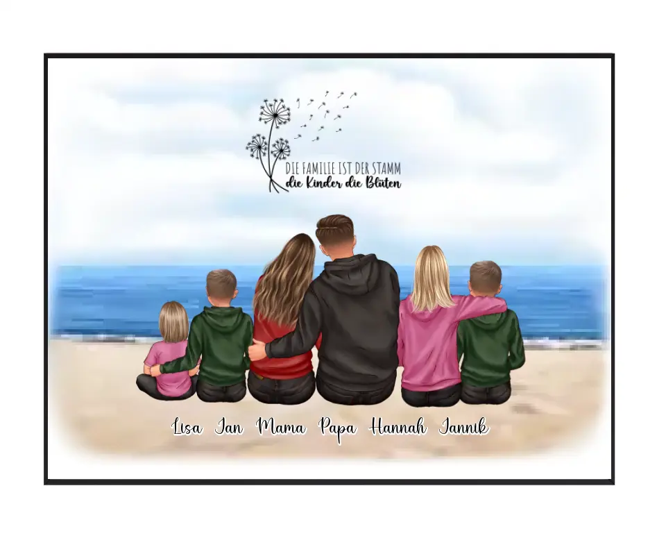 Familie 4-6 Personen Poster