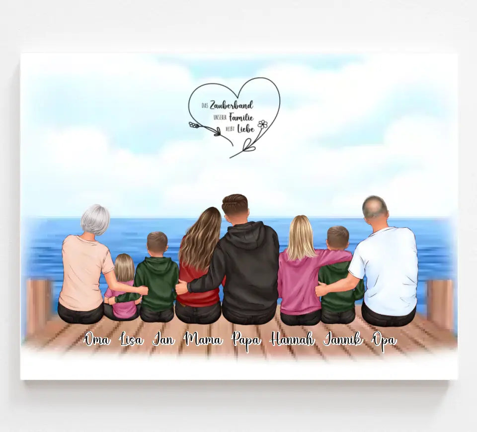 Große Familie 5-8 Personen Poster