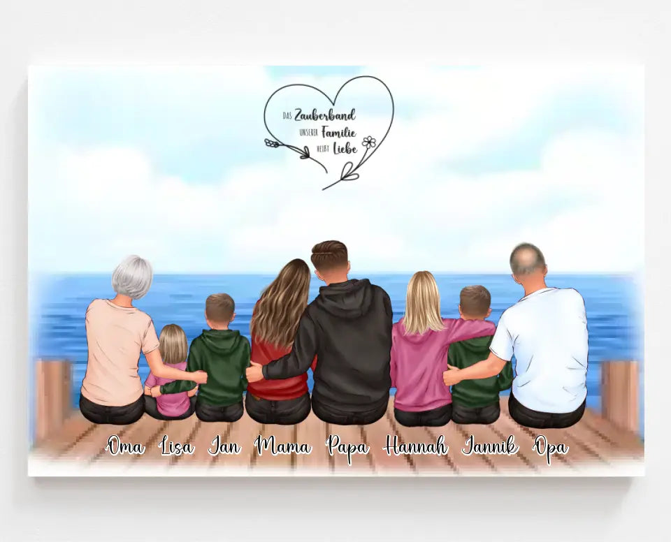 Große Familie 5-8 Personen Poster