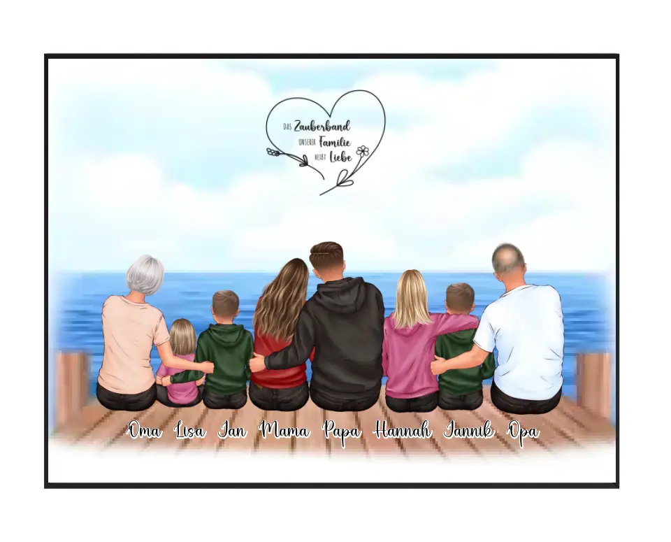 Große Familie 5-8 Personen Poster