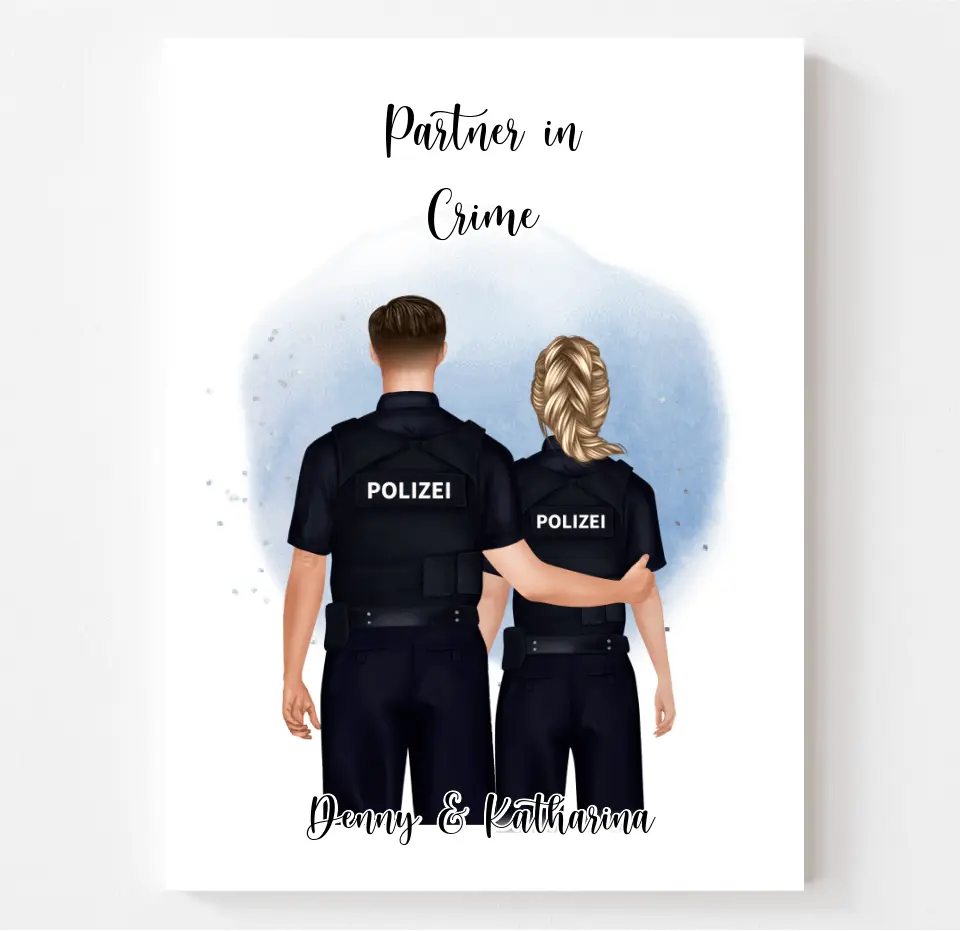 Polizist & Polizistin Poster (2-3 Polizisten)