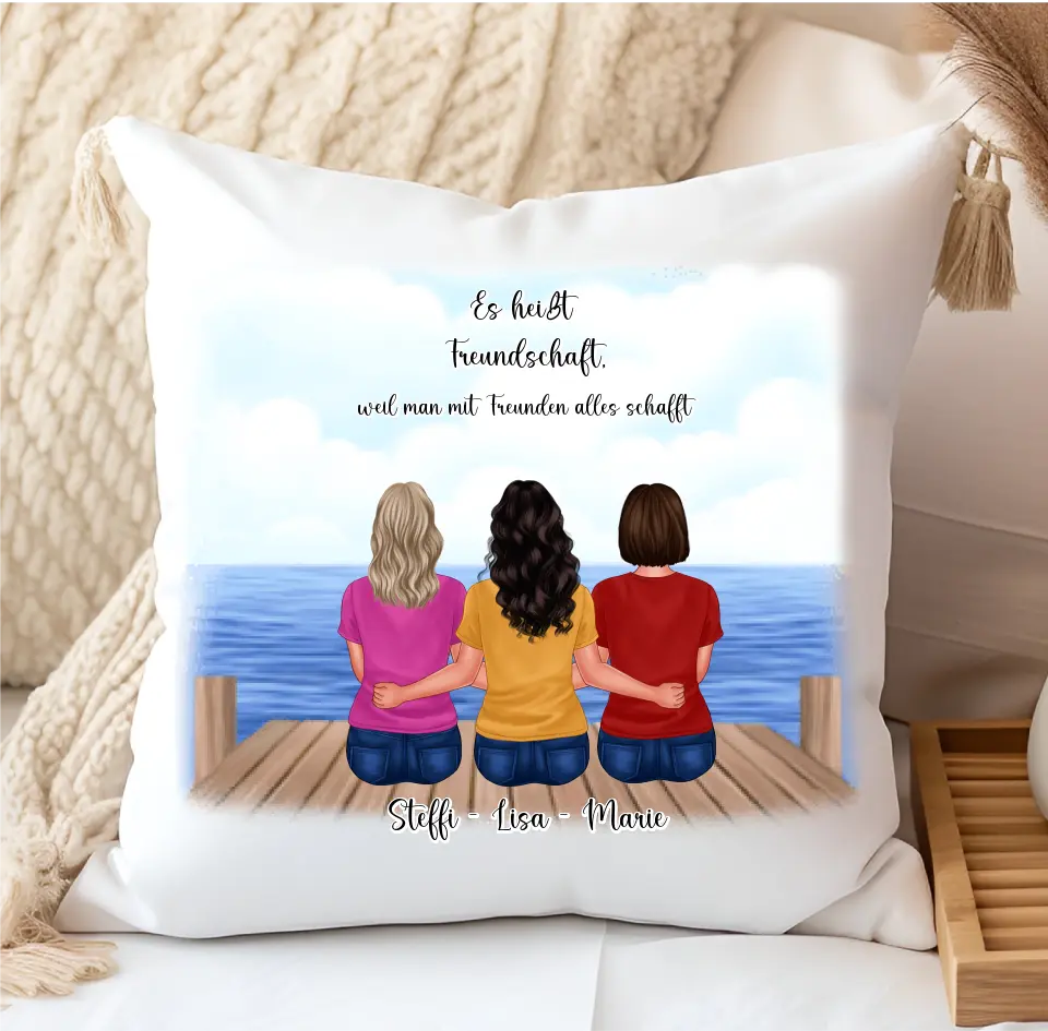 3-5 Freundinnen Kissen Geschenk