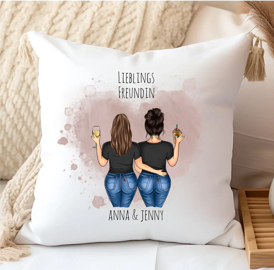 Freundinnen Kissen Geschenkidee