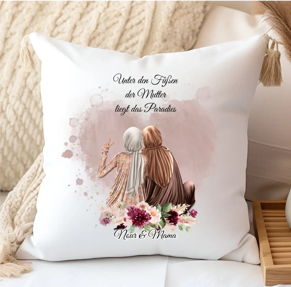 Muslim Mama & 1-3 Töchter Kissen