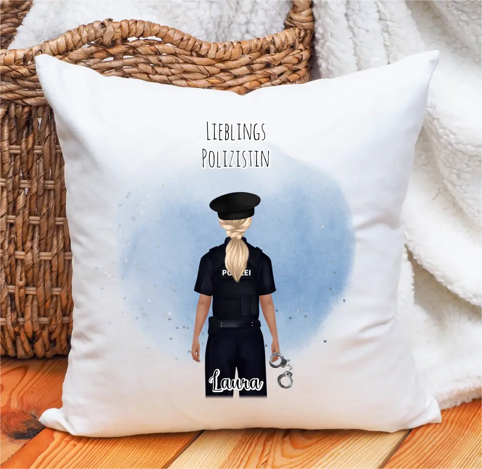 Polizistin Personalisiertes Kissen