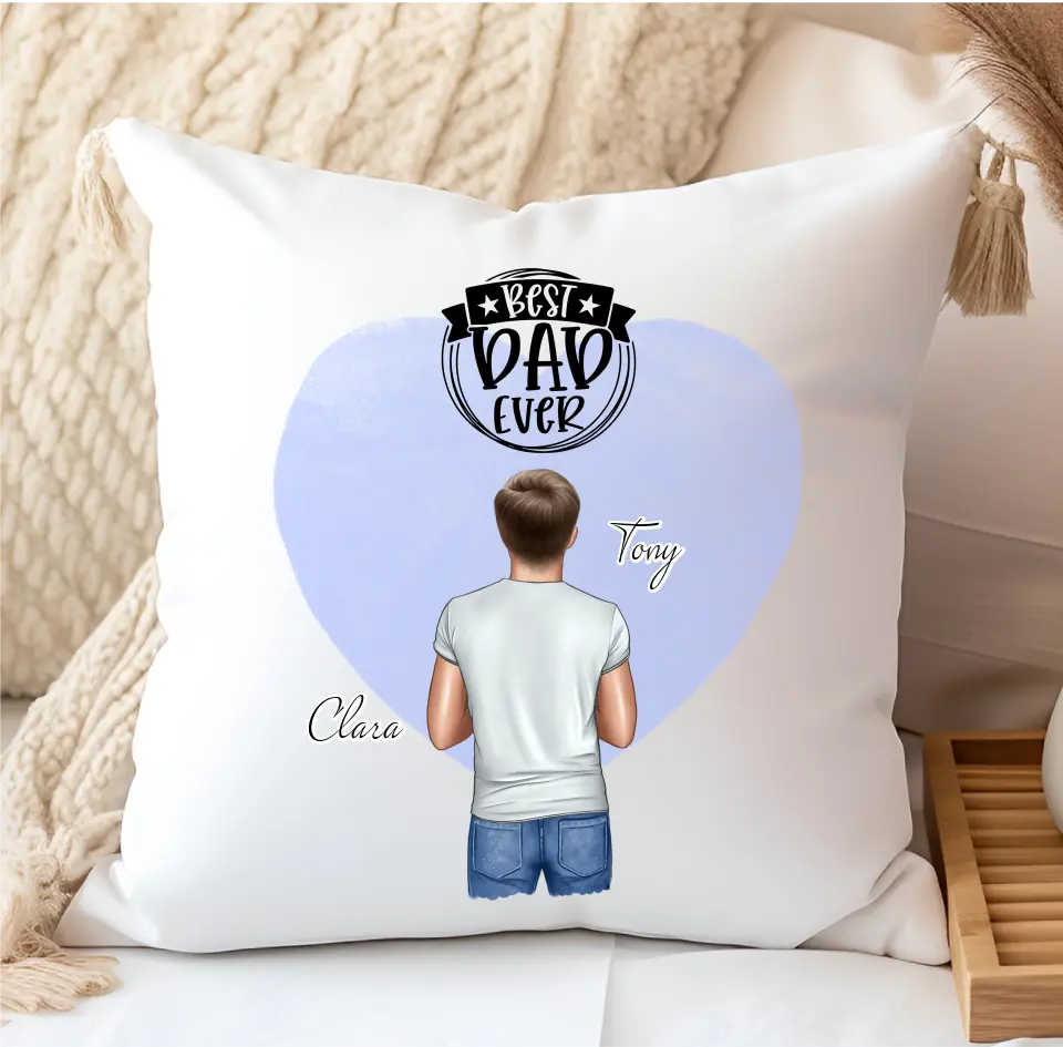 Papa mit Baby Kissen