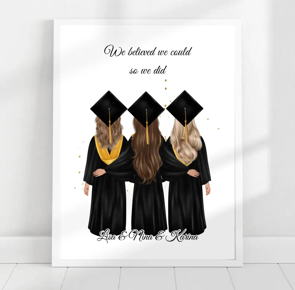 2-4 Freundinnen Abschluss Poster