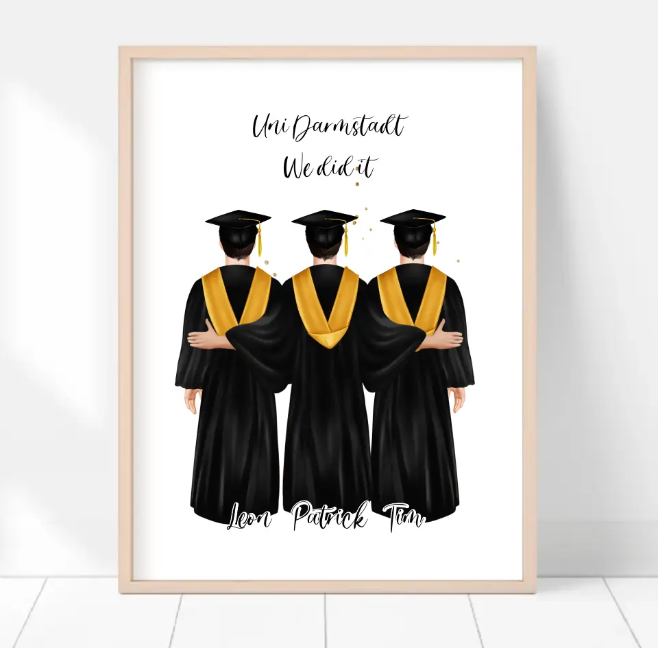 2-4 Freunde Abschluss Poster