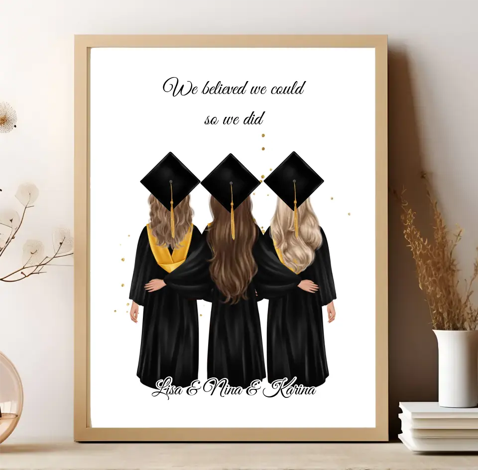 2-4 Freundinnen Abschluss Poster