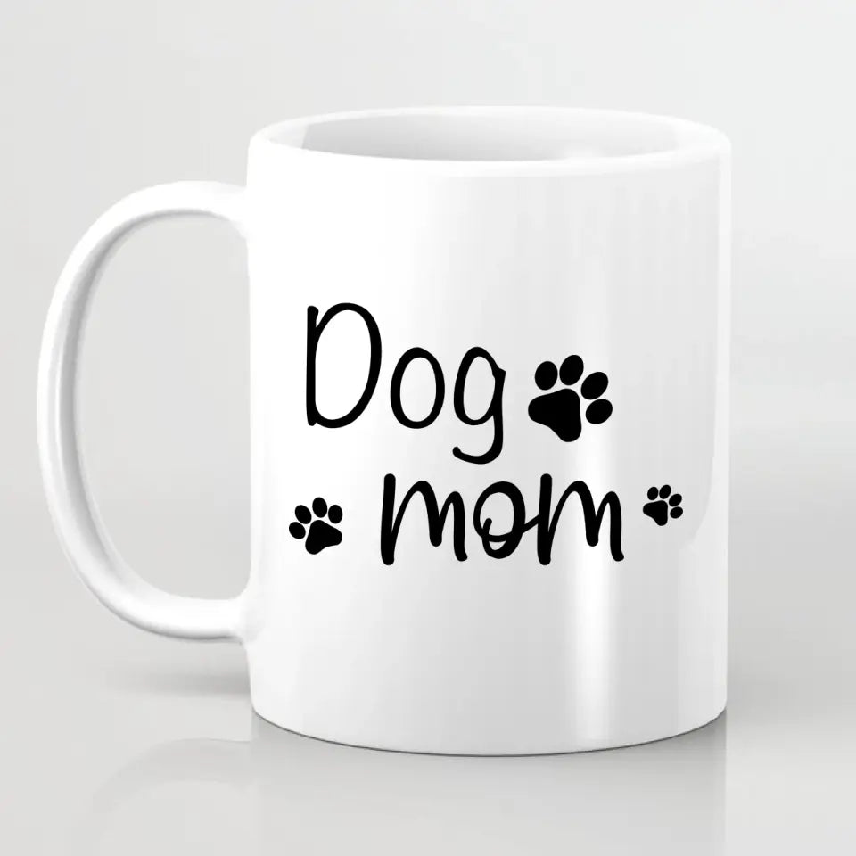 Frau/Mann mit Hund/Katze Haustier Tasse