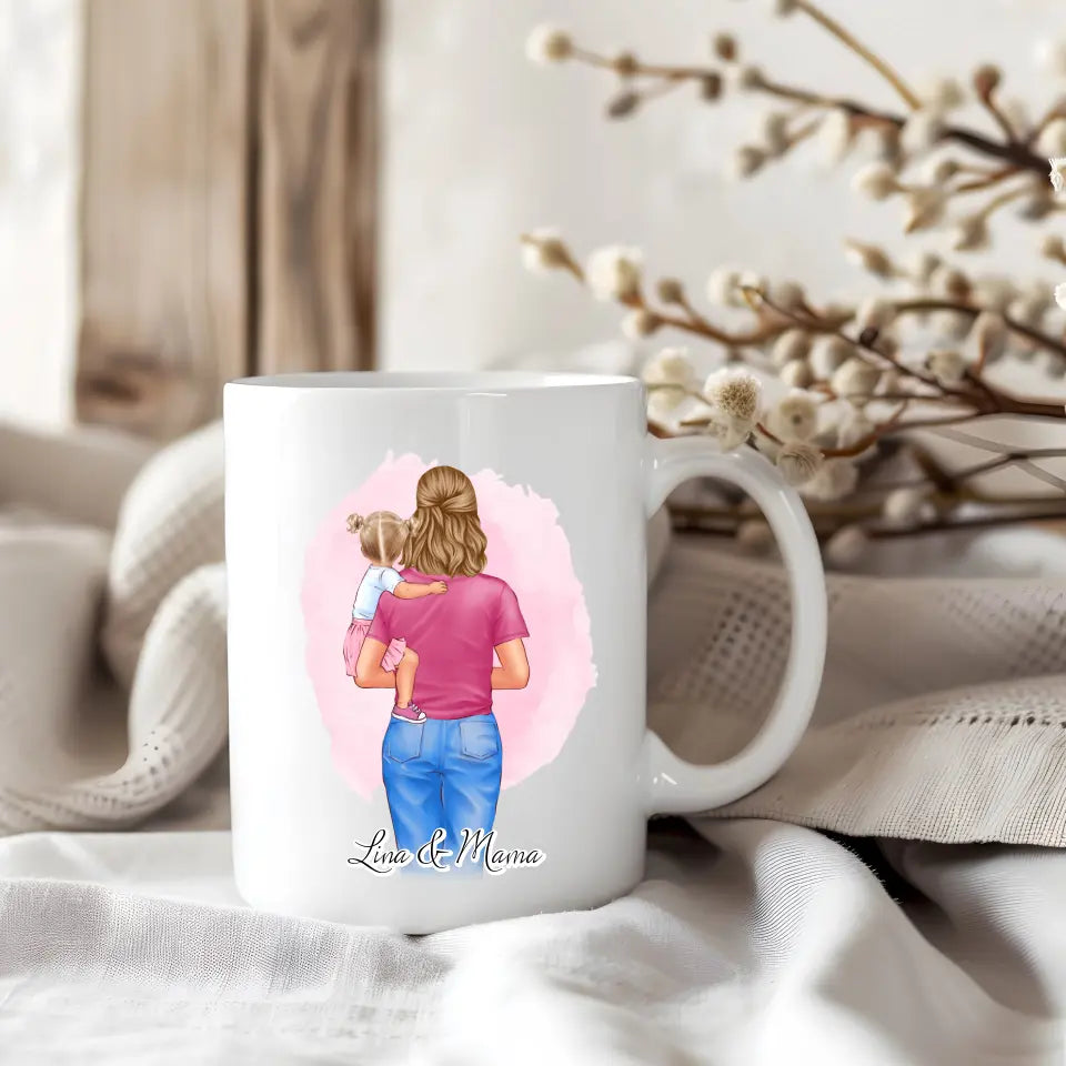Mama mit 1 oder 2 Babys Tasse / Thermobecher