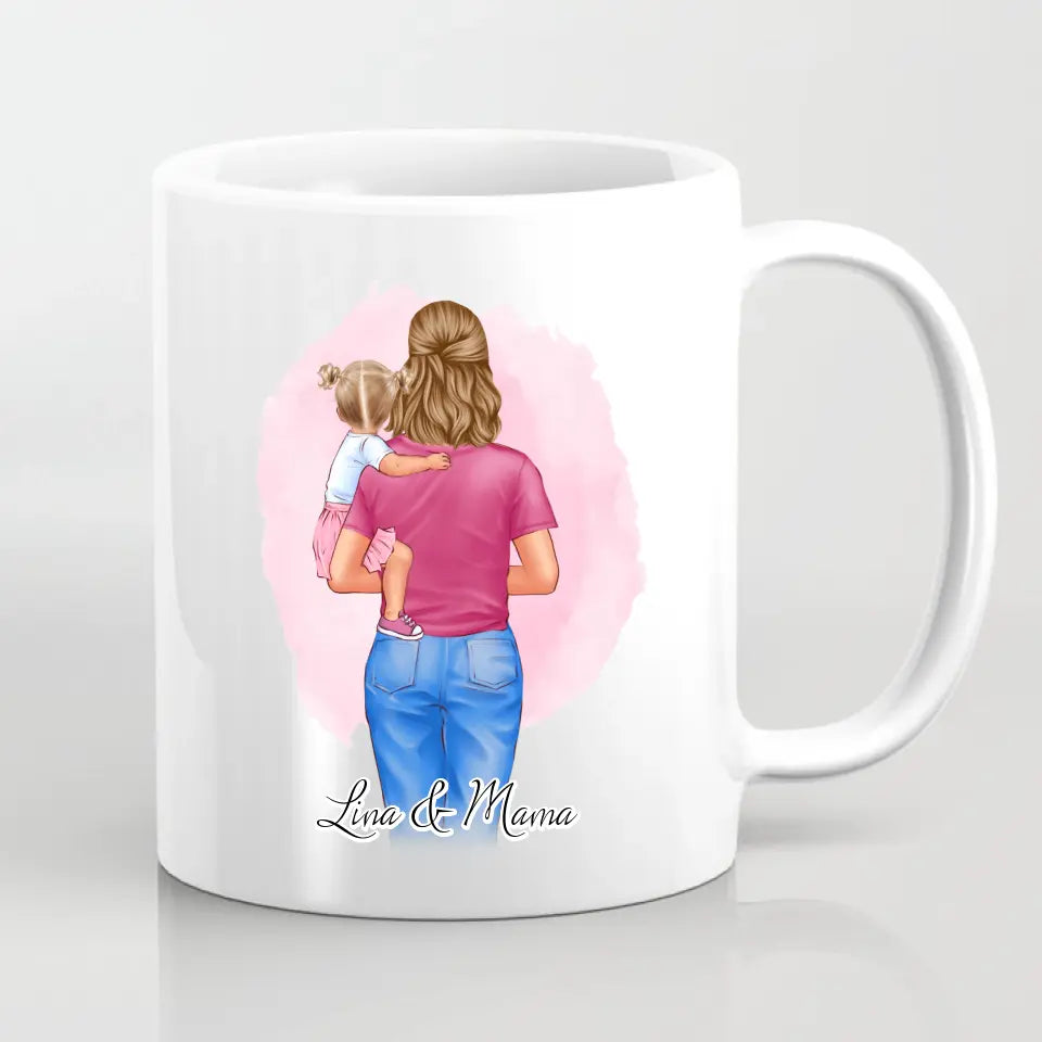 Mama mit 1 oder 2 Babys Tasse / Thermobecher