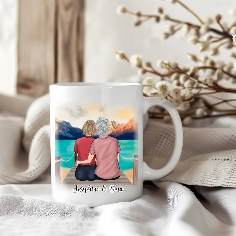 Oma & Enkelin Tasse / Thermobecher Personalisiert