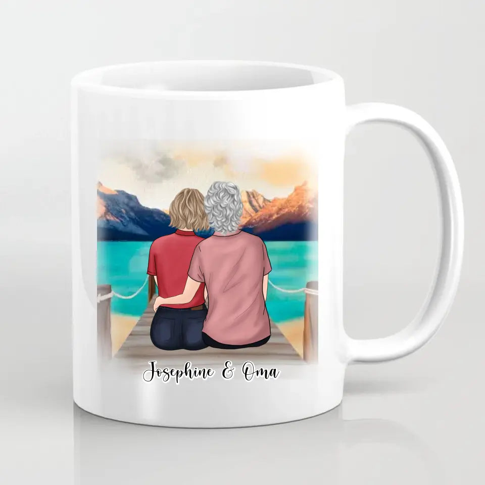 Oma & Enkelin Tasse / Thermobecher Personalisiert