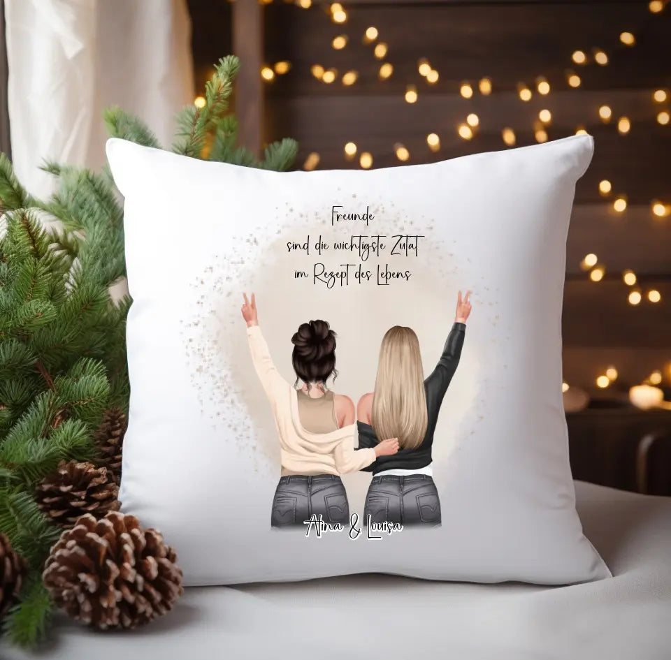 2-3 Freundinnen Personalisiertes Geschenk Kissen