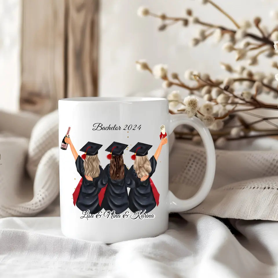 3 Freundinnen Abschluss Tasse / Thermobecher