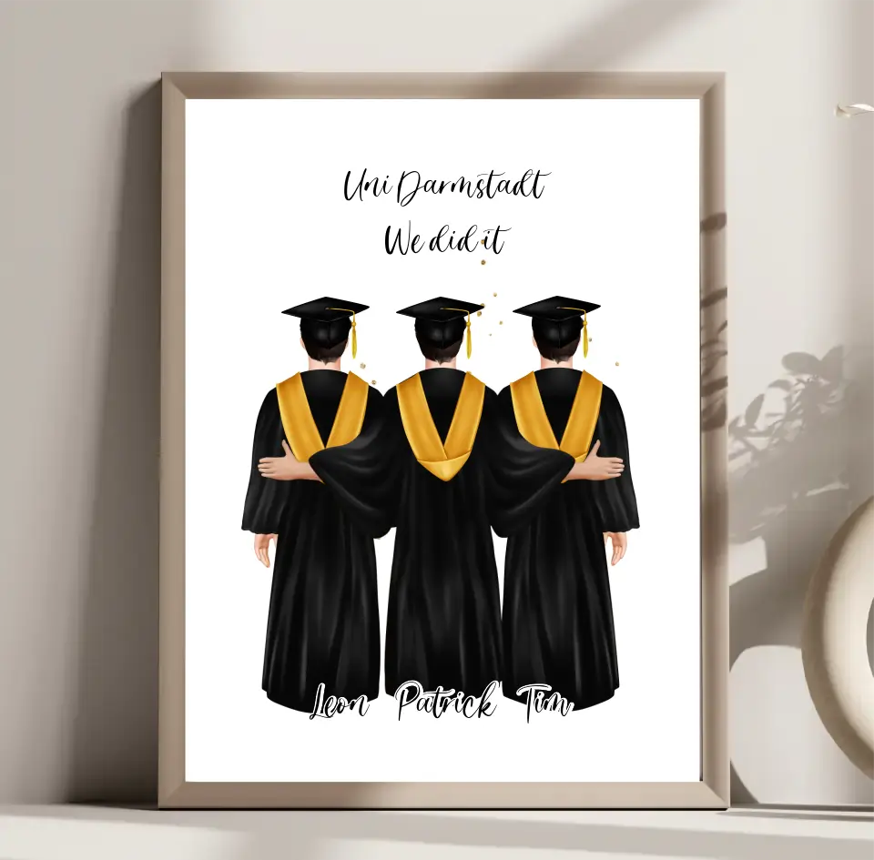 2-4 Freunde Abschluss Poster