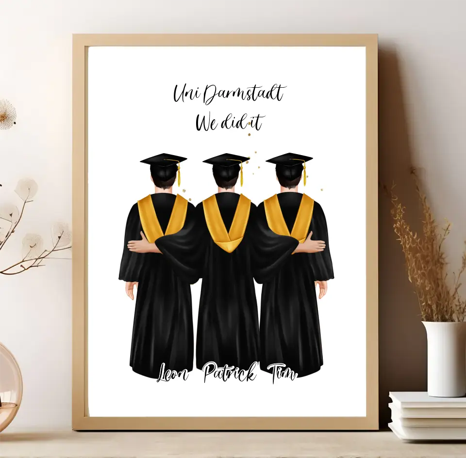 2-4 Freunde Abschluss Poster