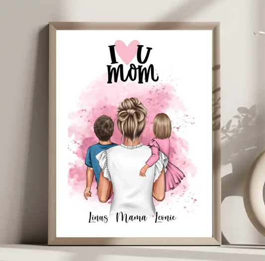 Mama & 1-2 Kinder Poster